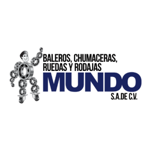Logo nuevo Baleros, Chumaceras, Ruedas y Rodajas, Mundo S.A. de C.V.